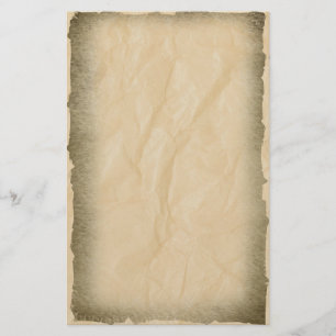 Papelaria Bordas queimadas no papel de retração