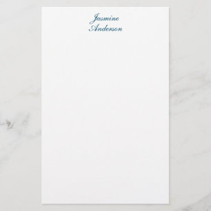 Papelaria Branco azul minimalista moderno profissional