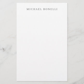 Papelaria Branco moderno elegante minimalista simples