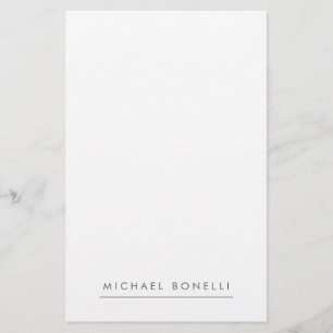 Papelaria Branco moderno elegante minimalista simples