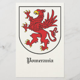Papelaria Brasão de Armas da Pomerânia Arte Majestosa do Gri
