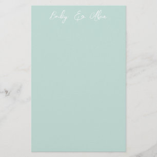 Papelaria Bridal Seaglass Solid Personalizado