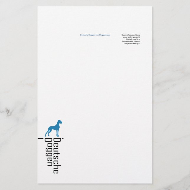 Papelaria Briefpapier Deutsche Doggen (Frente)