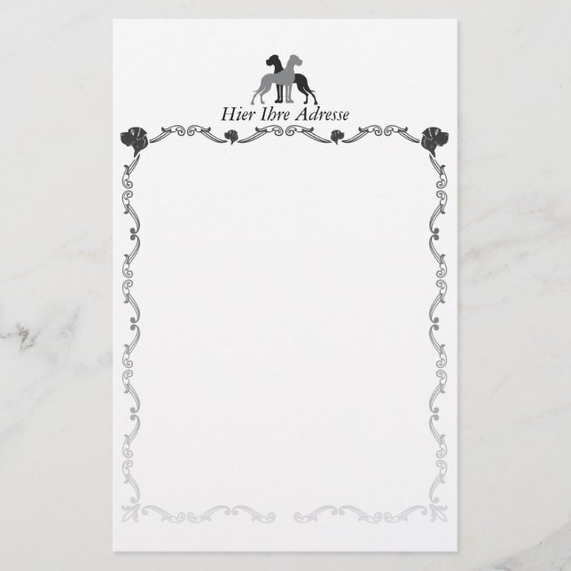 Papelaria Briefpapier Doggen (Frente)