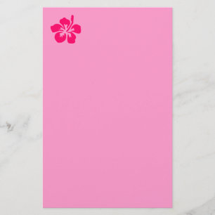 Papelaria Bright Pink Hibiscus