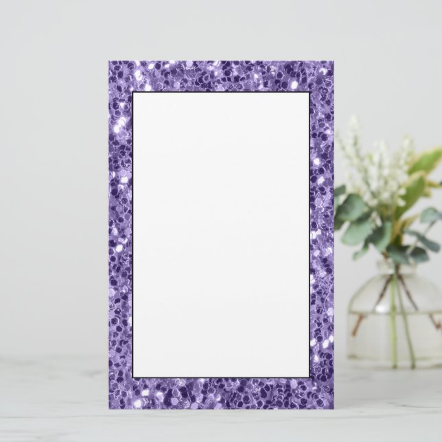 Papelaria Brilho de purpura ultravioleta (Em pé/Frente)