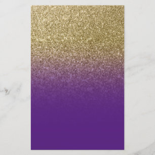 Papelaria Brilho Ombre Dourado Roxo Real