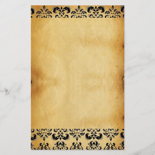 PAPELARIA BROWN PARCHMENT DAMASK (Frente)