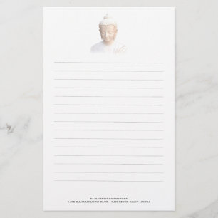Papelaria Buddha em meditativo do branco e calmo serenos