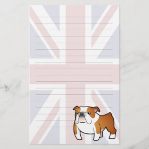 Papelaria Buldogue do inglês dos desenhos animados de Union