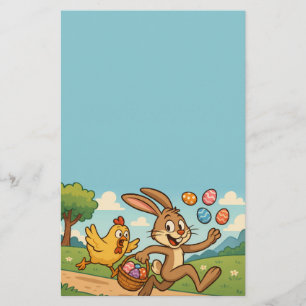 Papelaria Bunny Rouba Ovos de Design de frango Engraçado