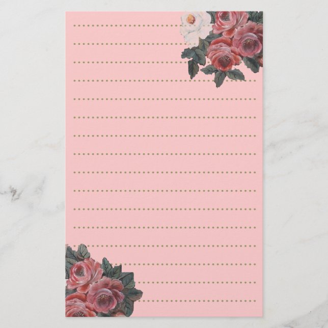 Papelaria Buquê de rosas (Frente)