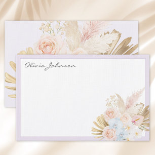 Papelaria Buquê Floral Tropical Bonito Monogramado