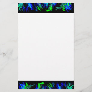 Papelaria büropapier azul verde randmuster modelo margem
