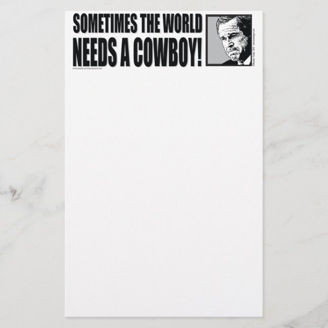 Papelaria BUSH — COWBOY-White (Frente)