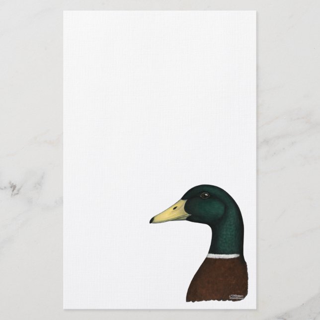 Papelaria Cabeça de Drake do pato selvagem (Frente)