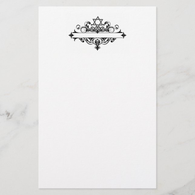 Papelaria Cabeçalho Judeu Vintage (Frente)