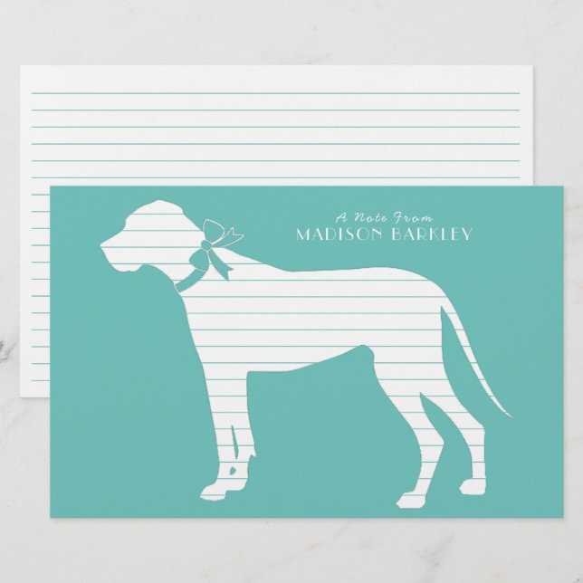 Papelaria Cachorro Filhote Dogue Alemão (Frente/Verso)