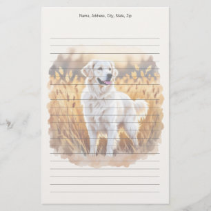 Papelaria Cachorro Golden Retriever Branco