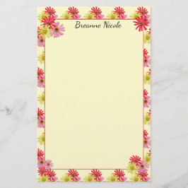 Papelaria Cacto Colorido Personalizado Zinnia 5,5 x 8,5