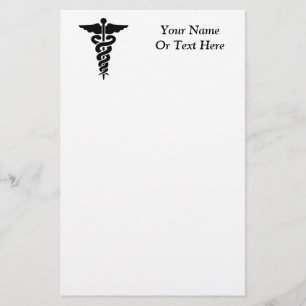Papelaria Caduceus médico do símbolo