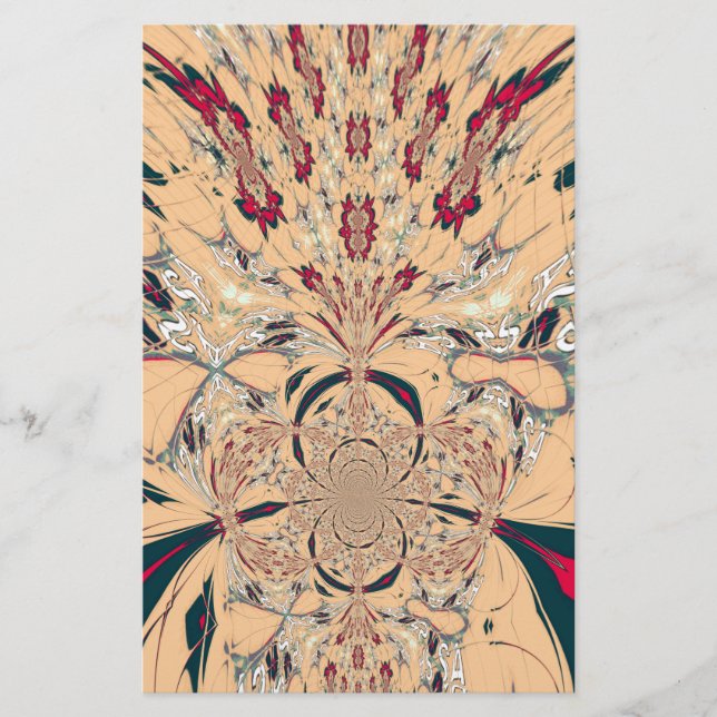 Papelaria Caleidoscópio Africano Vibrante: Uma Delícia de Pe (Frente)