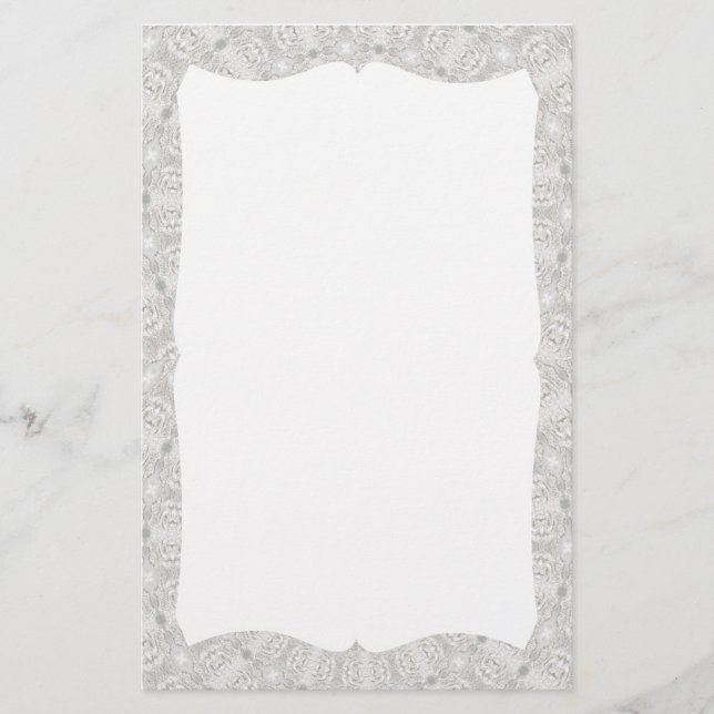 Papelaria Caleidoscópio De Casamento Branco (As Suas Palavra (Frente)