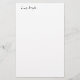 Papelaria Caligrafia elegante nome personalizado minimalista