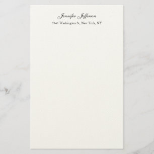 Papelaria Caligrafia Moderna Elegante Simples Profissional