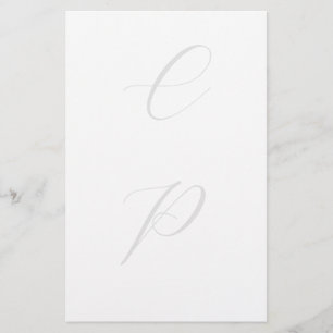Papelaria Caligrafia Moderna Monogramada Nome Simples Plano