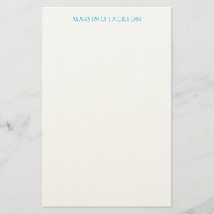 Papelaria Caligrafia Nome Script Simples Branco Azul