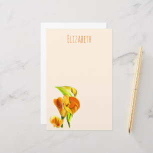 Papelaria Calla lily watercolor