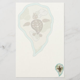 Papelaria Callie, o papel de carta de tartaruga marinha
