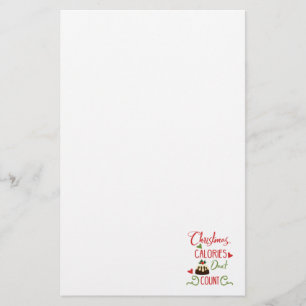 Papelaria calorias de natal não contam citação engraçada de