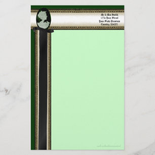 Papelaria Cameo clássico (jade/verde)