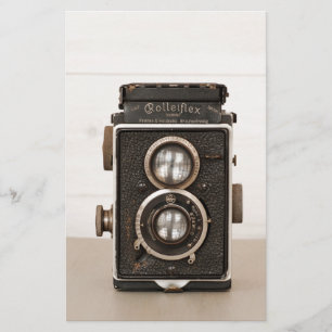 Papelaria Câmera gêmea da lente de Rolleiflex do vintage