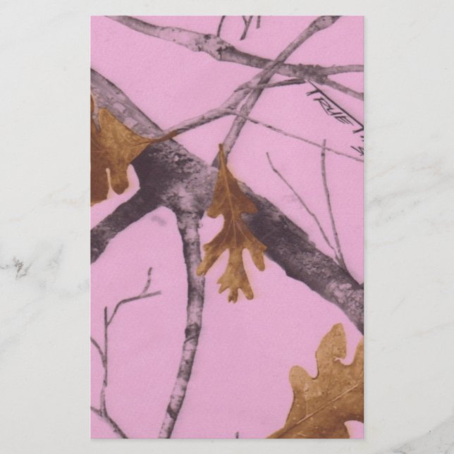 Papelaria Camo cor-de-rosa (Frente)