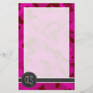 Papelaria Camo de Cerise Profunda; Camuflagem; quadro