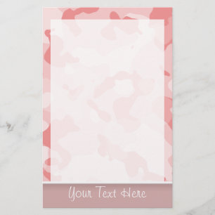 Papelaria Camo Rosa Bebê; Personalizado