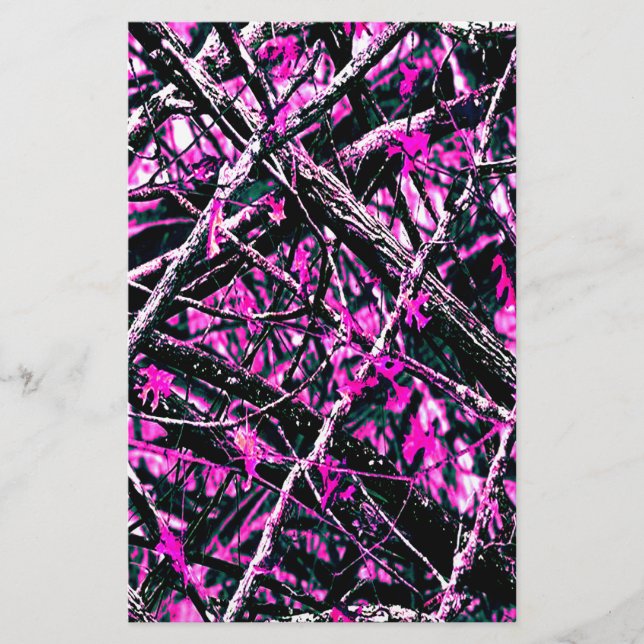 Papelaria Camo rosa "Real" (Frente)