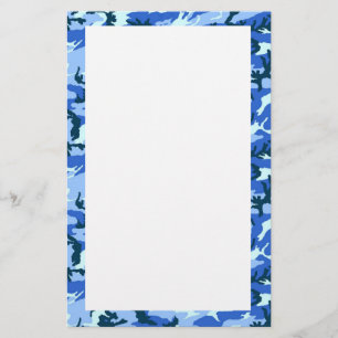 Papelaria Camuflagem Azul do Céu Florestal