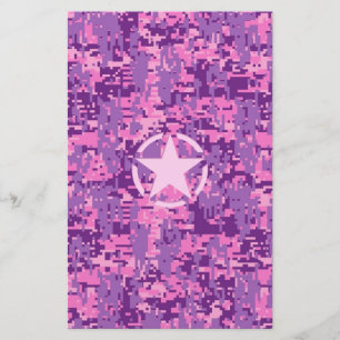 Papelaria Camuflagem feminino Camo de Digitas do rosa quente