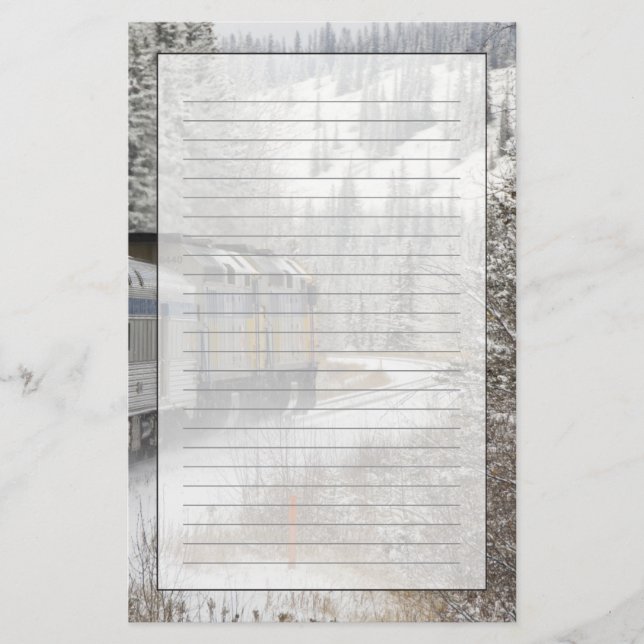 Papelaria Canadá, Alberta. VIA Ferroviária de Neve (Frente)