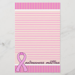 Papelaria Cancro da mama cor-de-rosa da fita alinhado
