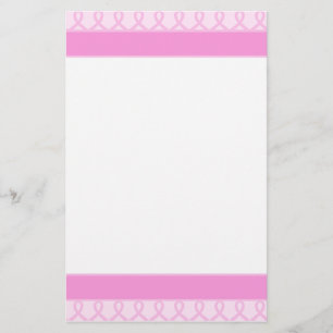 Papelaria Cancro da mama cor-de-rosa doce da fita Unlined