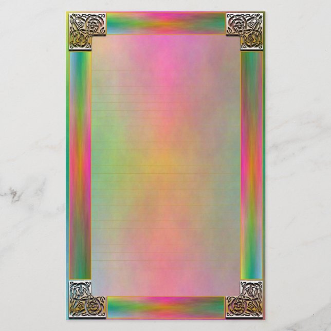 Papelaria "Cantos Célticos Quatro" Papel de Carta Linhado (Frente)