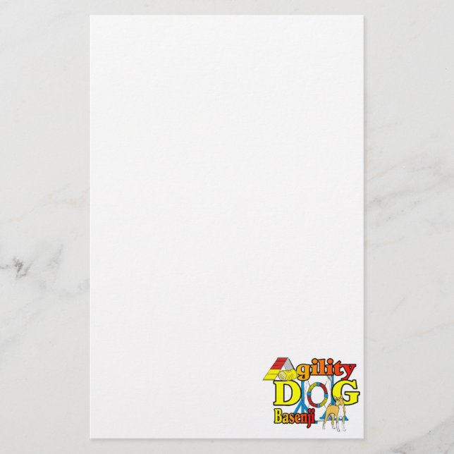 Papelaria Cão de Agilidade Basenji (Frente)