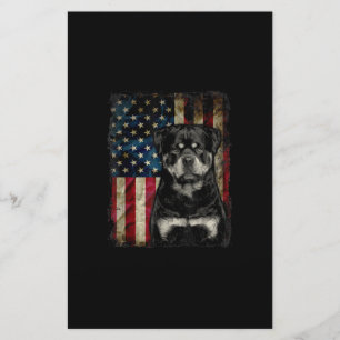 Papelaria cão rottweiler 4º de julho de patriótico da ban