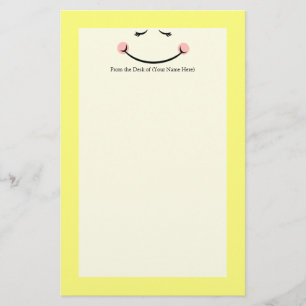 Papelaria Cara feliz sonolento de Kawaii