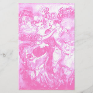 Papelaria CARNIVAL DANCE, branco rosa claro